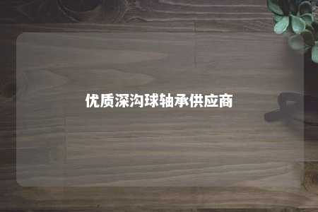 优质深沟球轴承供应商 